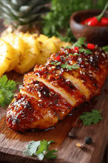 Pineapple BBQ Baked Chicken Breast