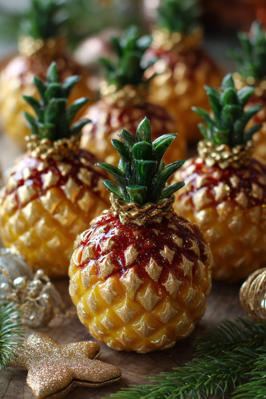 Pineapple Christmas Balls