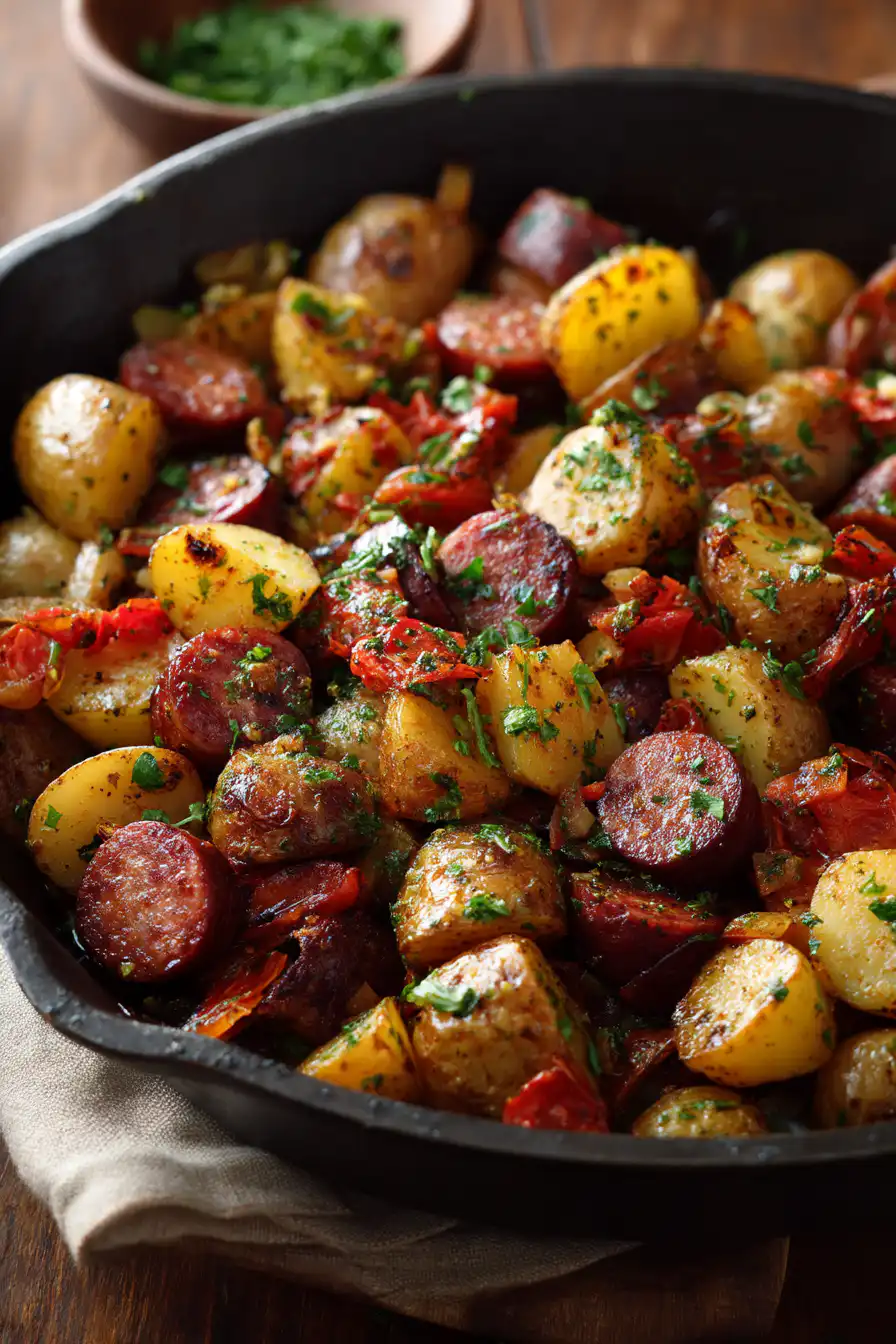 Potatoes And Sausage Skillet