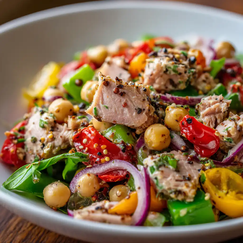 Protein-Packed Tuna Garbanzo Bean Salad