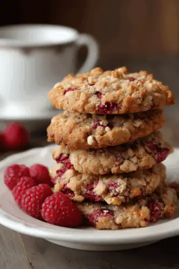 Raspberry Crumble Cookies