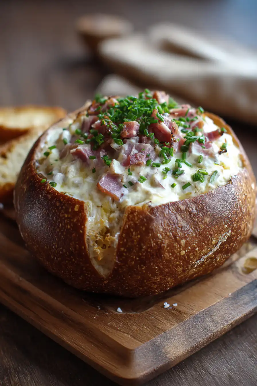 Reuben Dip in a Rye Bread Bowl