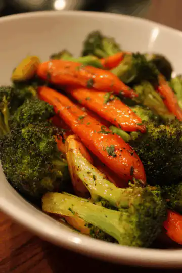 Roasted Broccoli and Carrots