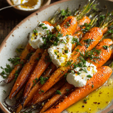 Roasted Carrots with Whipped Ricotta and Hot Honey