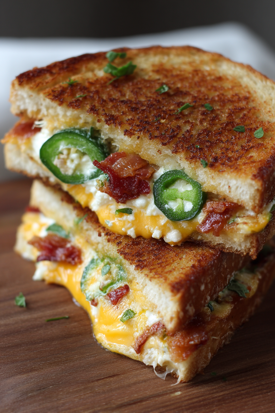 Roasted Jalapeno Popper Grilled Cheese