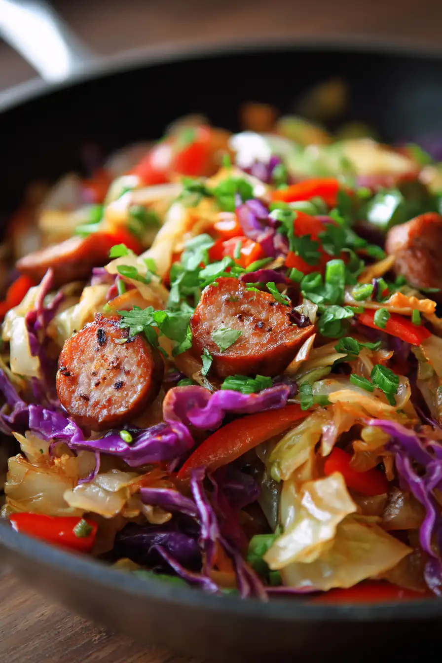 Sausage and Cabbage Stir Fry