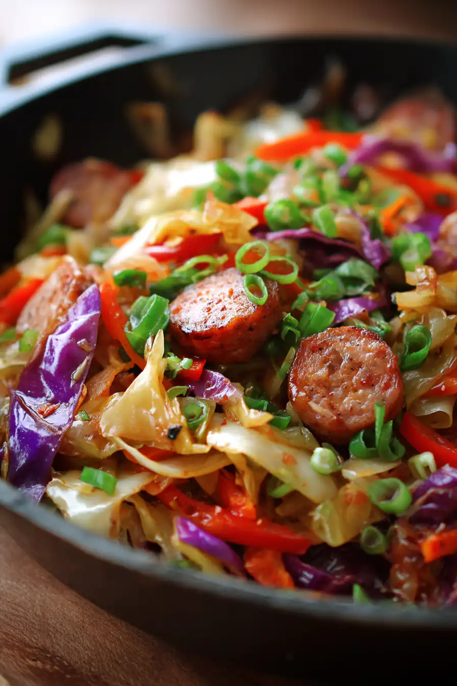Sausage and Cabbage Stir Fry