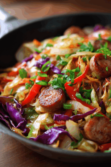 Sausage and Cabbage Stir Fry