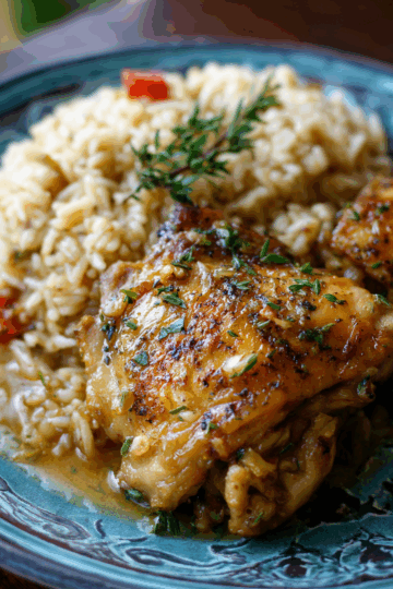 Savory Southern-Style Smothered Chicken and Rice
