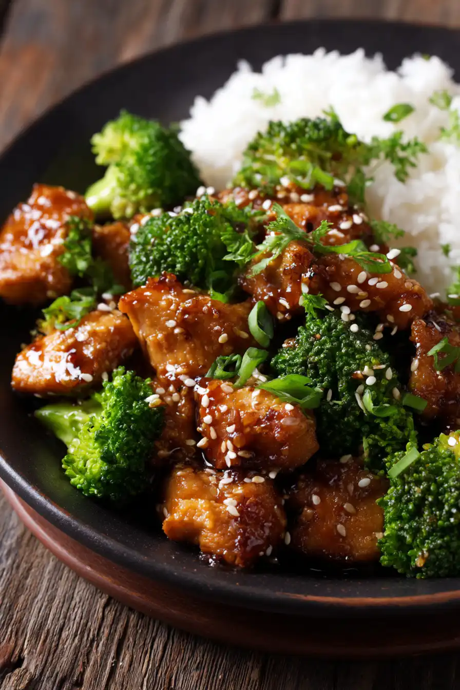 Sheet Pan Teriyaki Ginger Sesame Chicken & Broccoli
