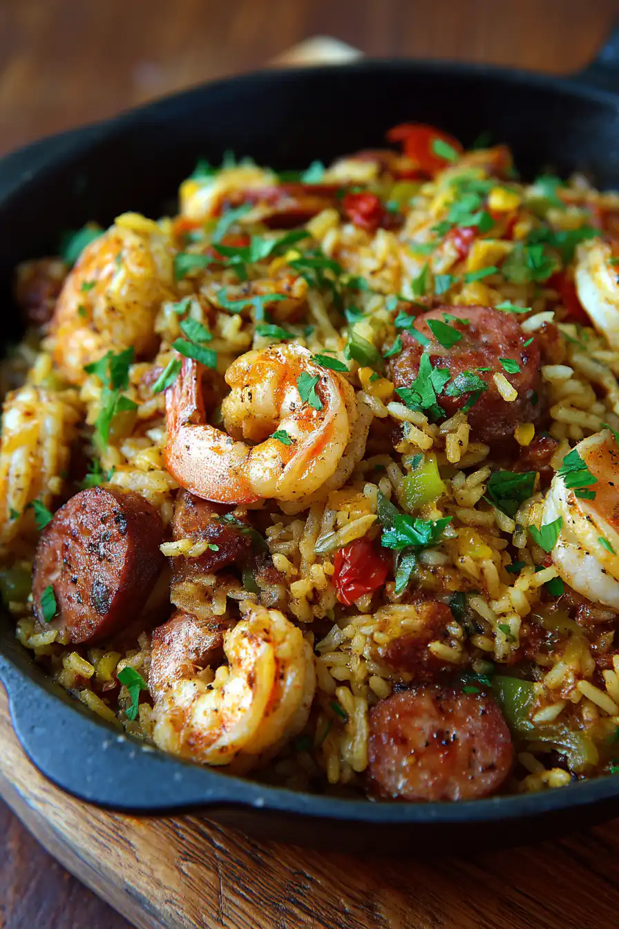 Shrimp Sausage Dirty Rice