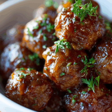 Slow Cooker French Onion Meatballs