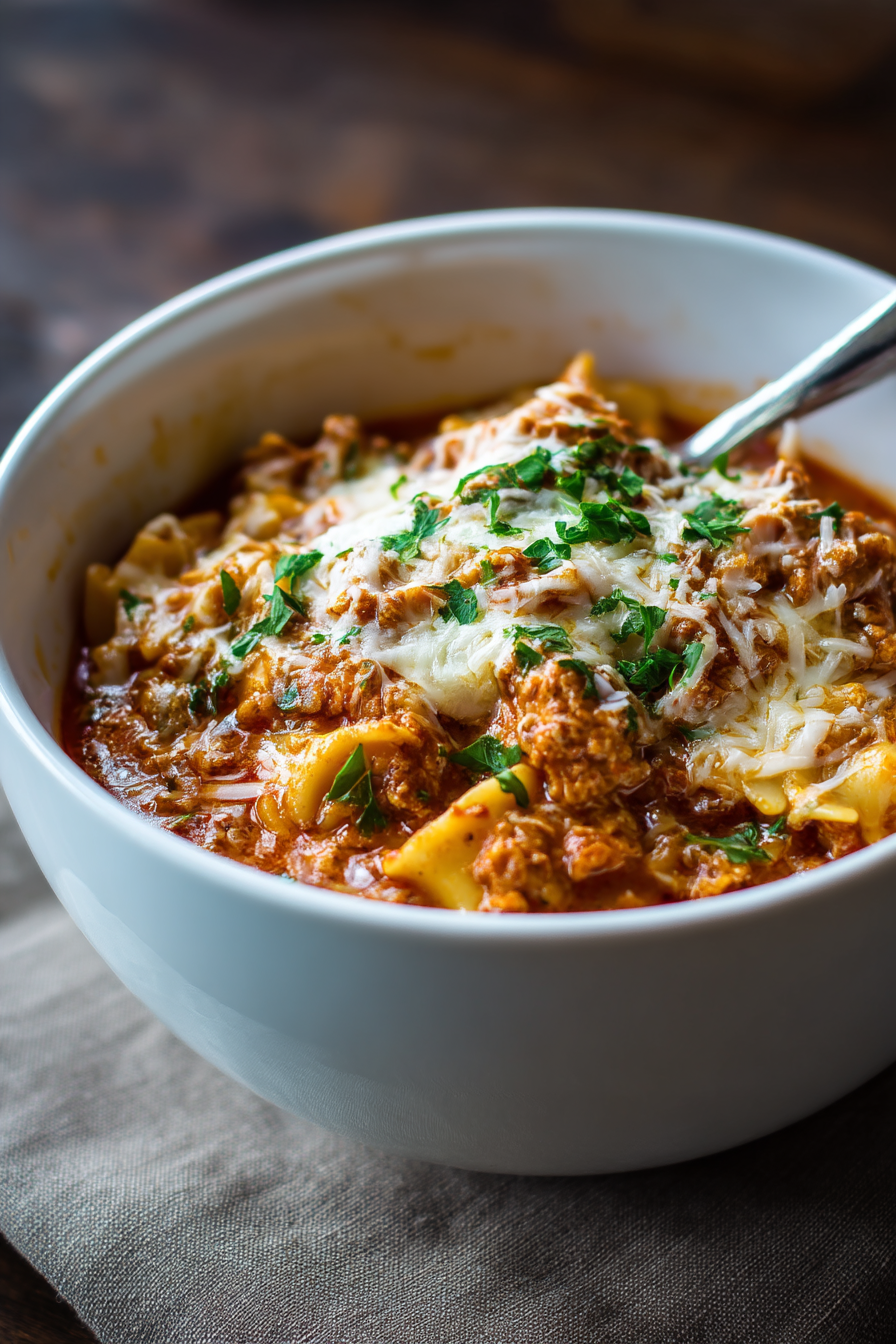 Slow Cooker Lasagna Soup