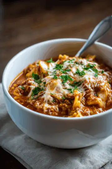 Slow Cooker Lasagna Soup
