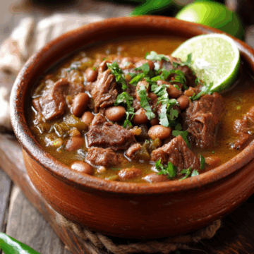 Slow Cooker Pinto Beans, Green Chile, and Beef