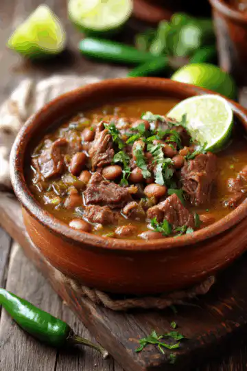 Slow Cooker Pinto Beans, Green Chile, and Beef