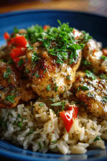 Smothered Chicken and Rice