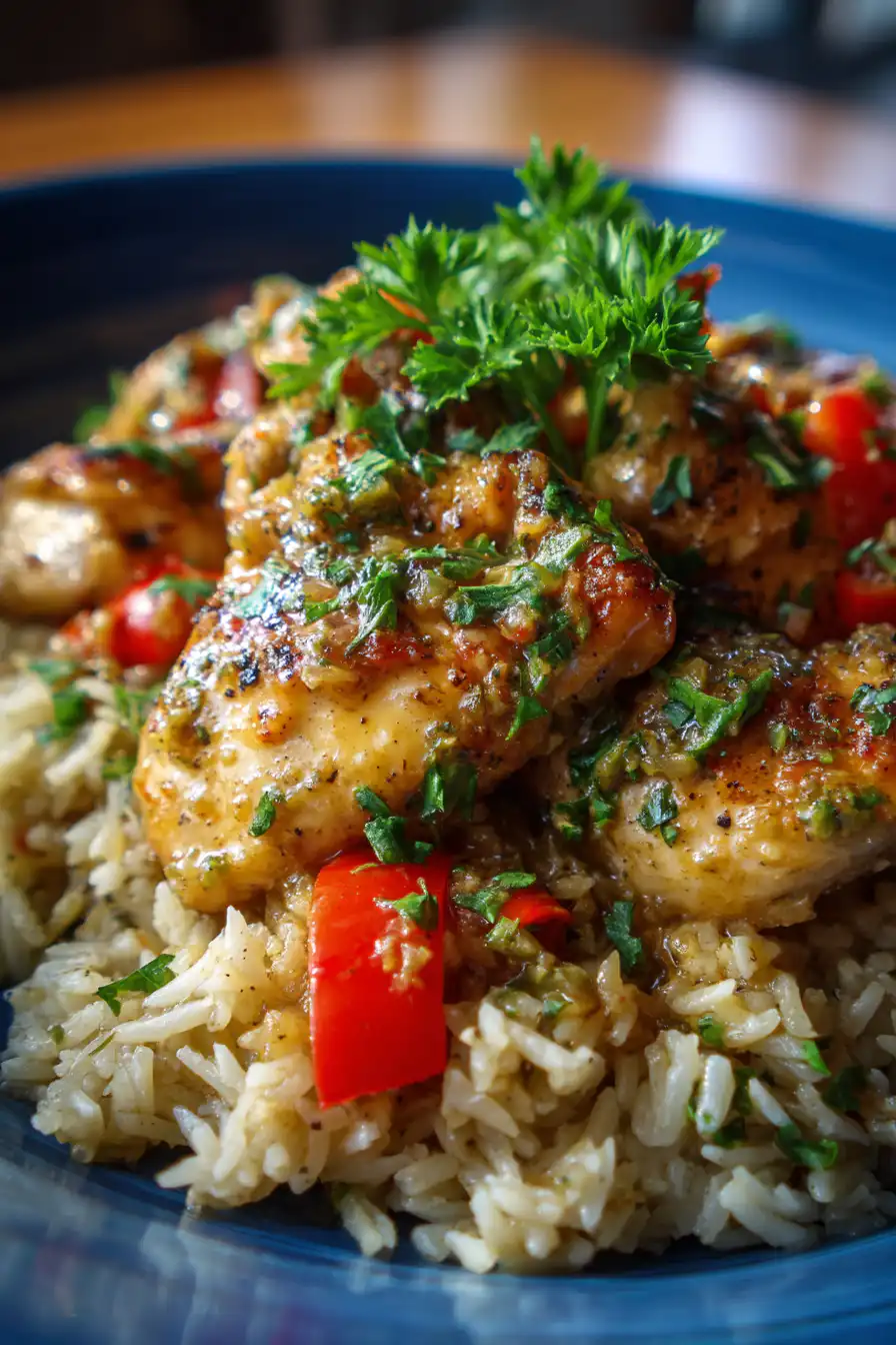 Smothered Chicken and Rice