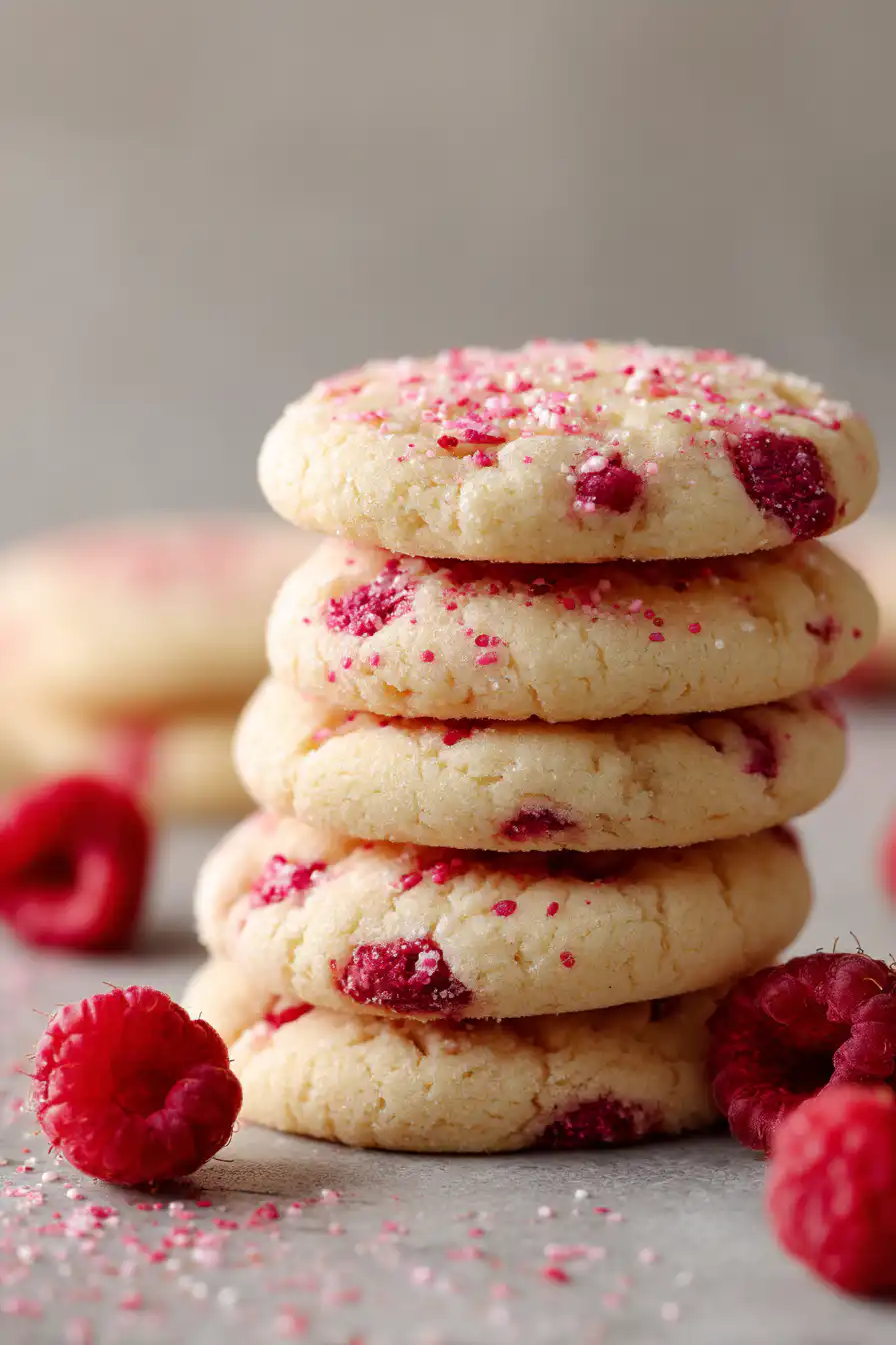 Soft and Chewy Raspberry Sugar Cookies