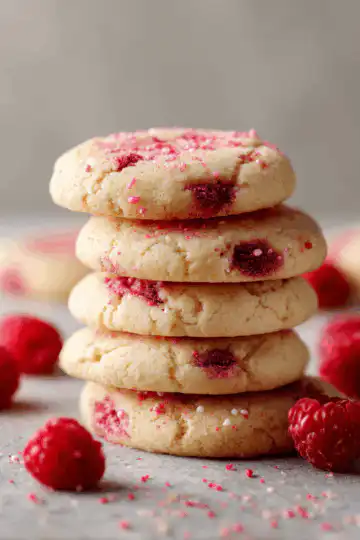 Soft and Chewy Raspberry Sugar Cookies