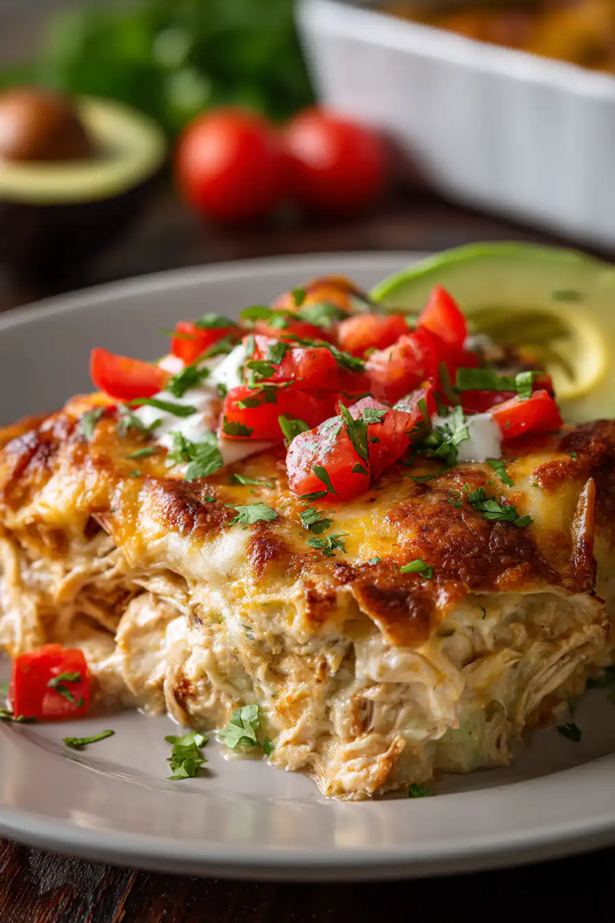 Sour Cream Chicken Enchilada Casserole