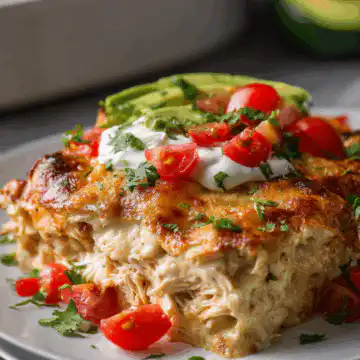 Sour Cream Chicken Enchilada Casserole