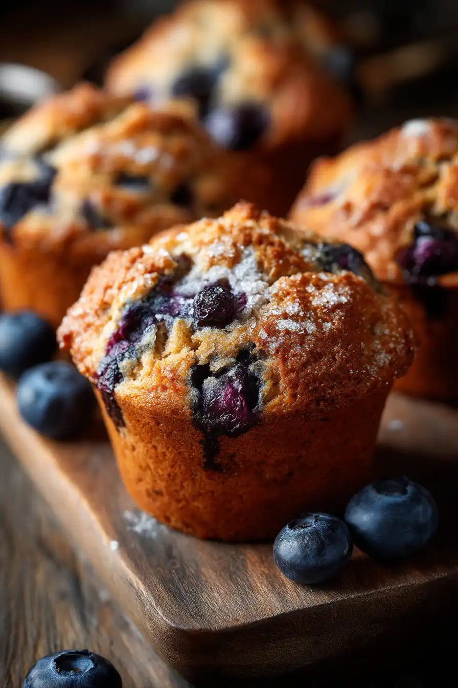 Sourdough blueberry muffins