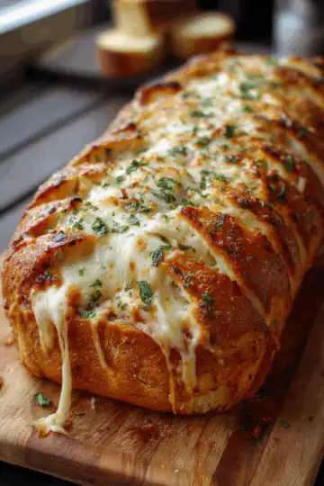Spaghetti Stuffed Garlic Bread