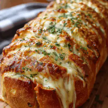 Spaghetti Stuffed Garlic Bread