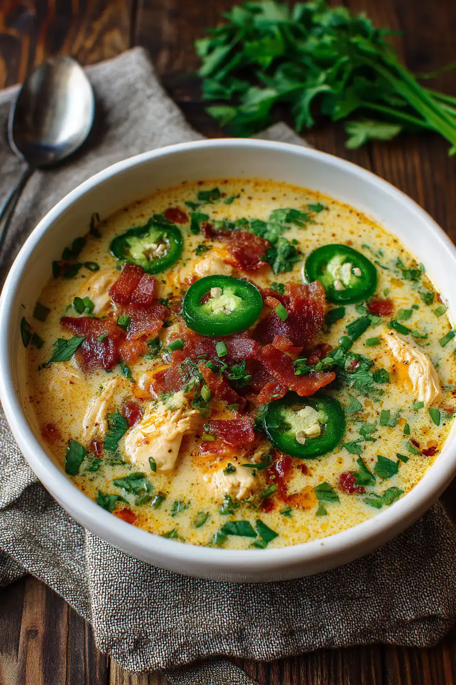 Spicy Jalapeño Popper Chicken Soup