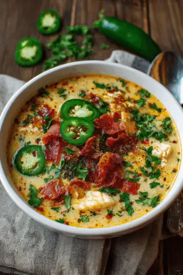 Spicy Jalapeño Popper Chicken Soup