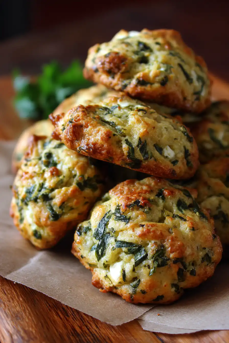 Spinach Feta Cookies Spanakopita Cookies