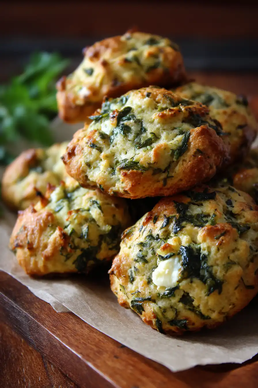 Spinach Feta Cookies Spanakopita Cookies