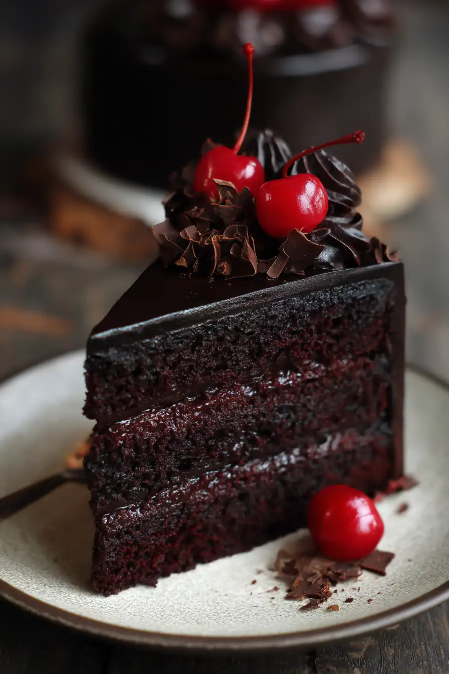 Step into the Twilight Zone Dark Chocolate Cake