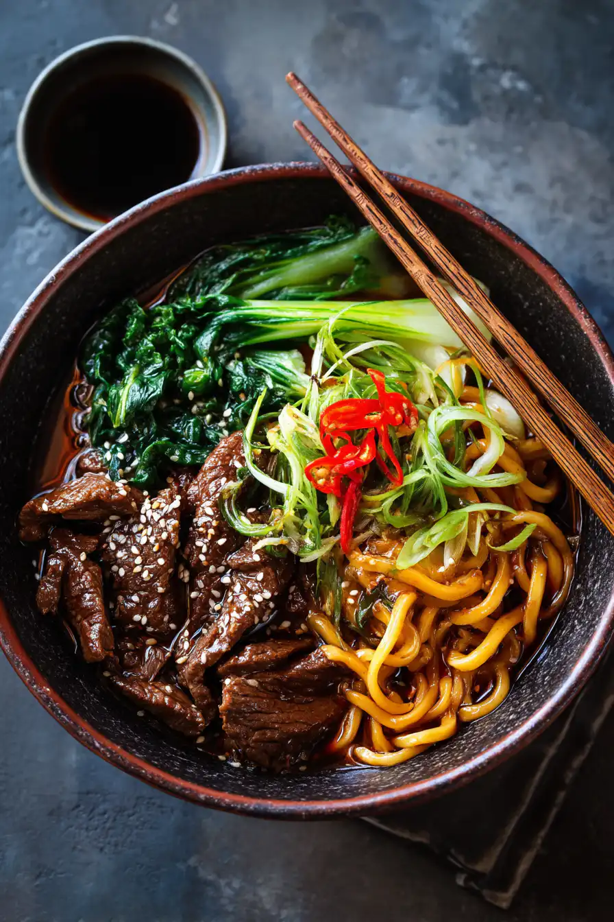 Sticky Beef Noodles