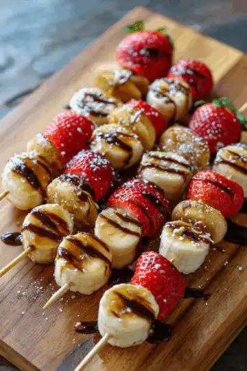 Strawberry Banana Pancake Skewers