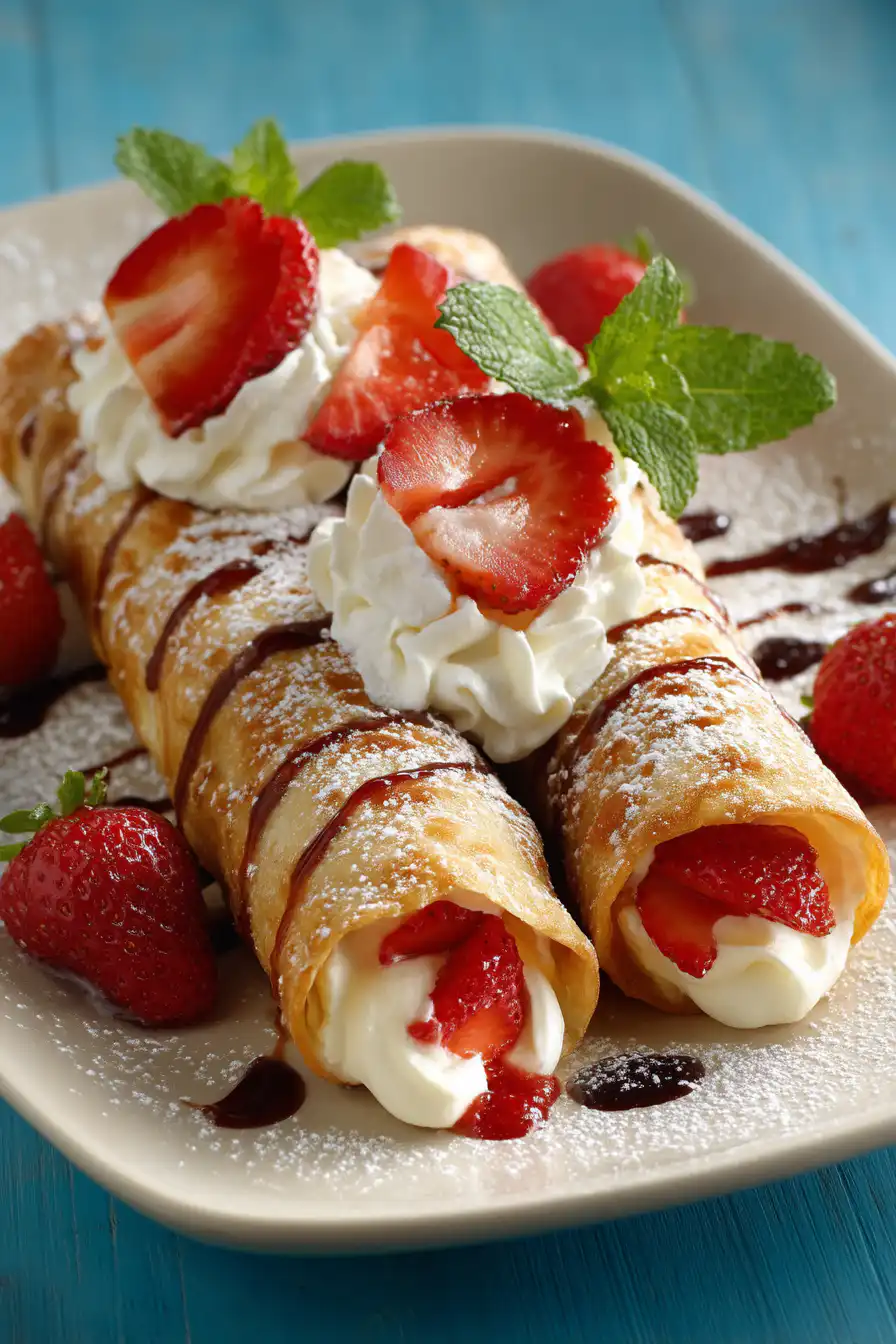 Strawberry Cheesecake Chimichangas