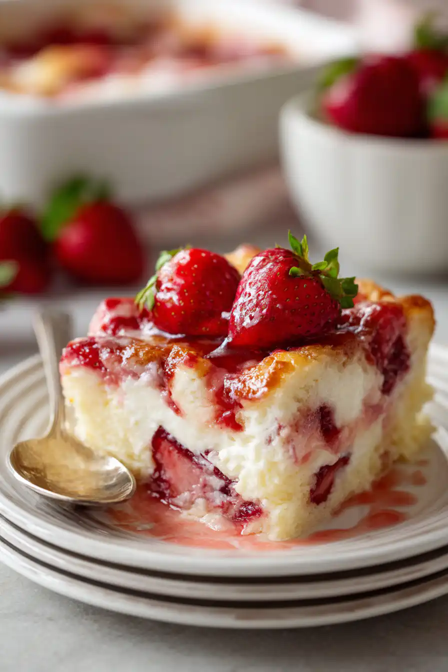 Strawberry Cheesecake Dump Cake
