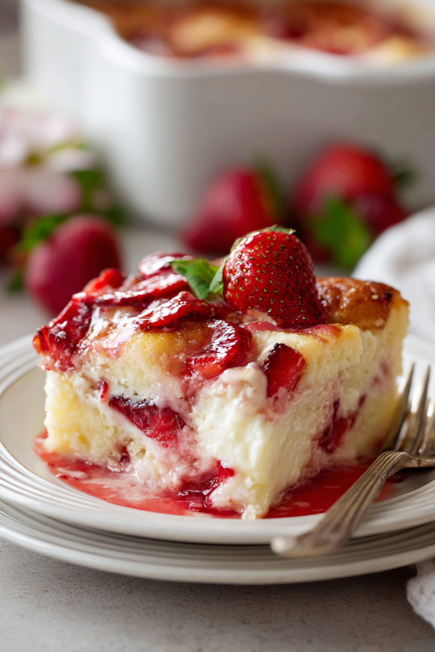 Strawberry Cheesecake Dump Cake