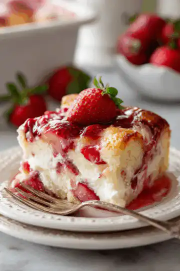 Strawberry Cheesecake Dump Cake