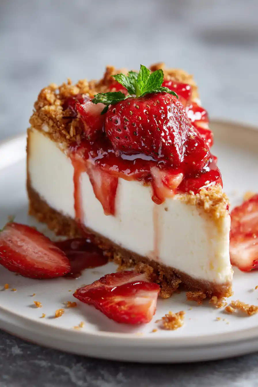 Strawberry Crunch Cheesecake