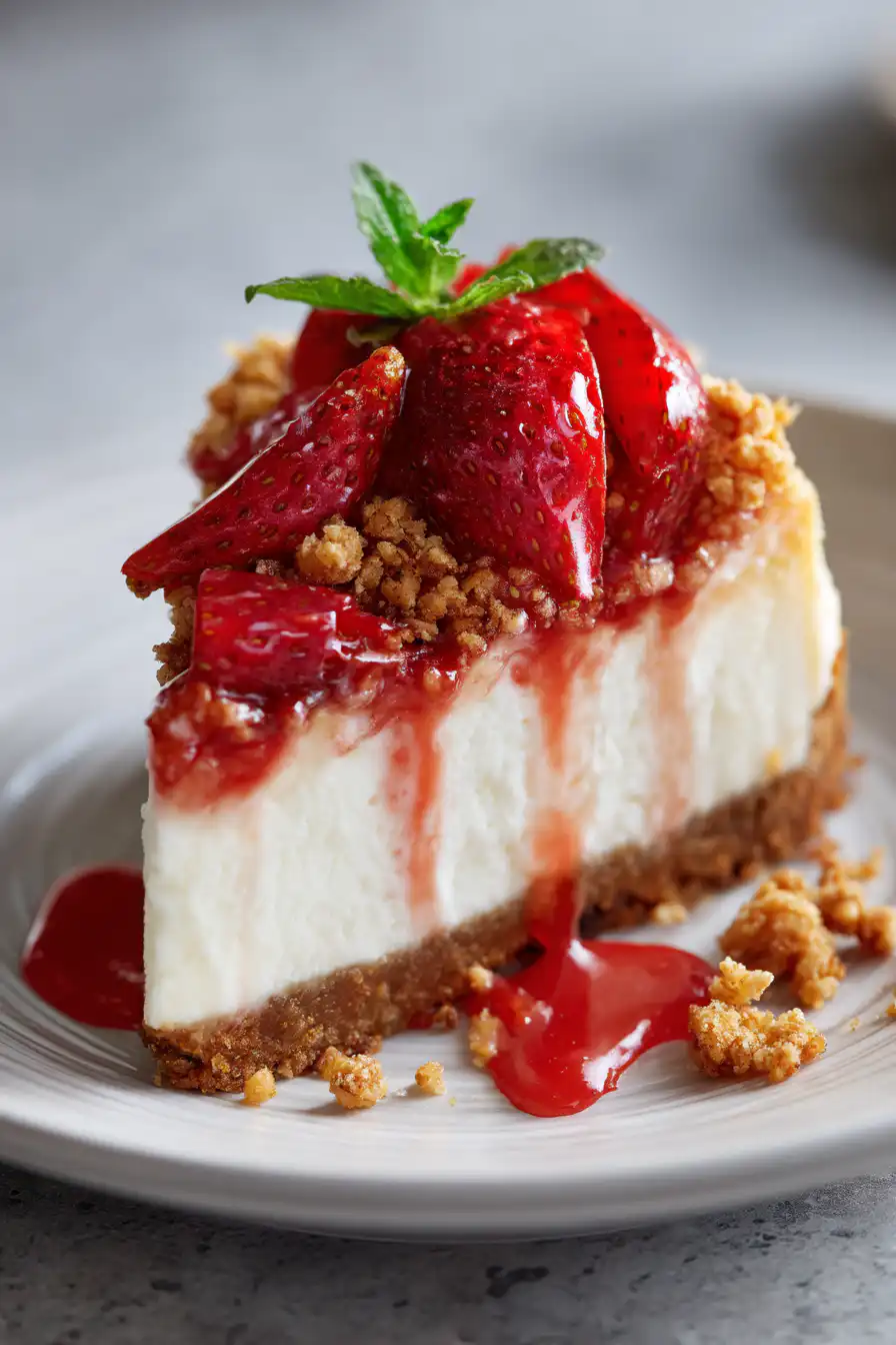 Strawberry Crunch Cheesecake
