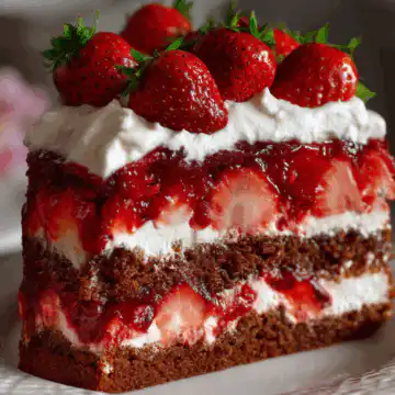 Strawberry Earthquake Cake