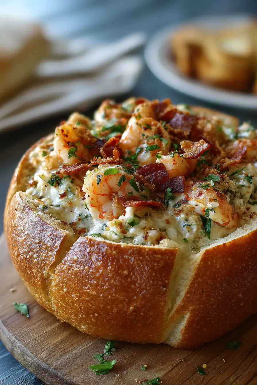 Stuffed Seafood Bread Bowl