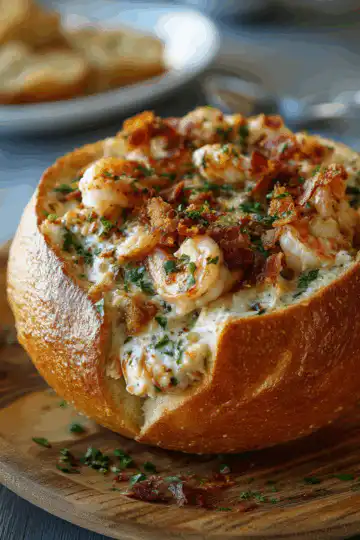 Stuffed Seafood Bread Bowl