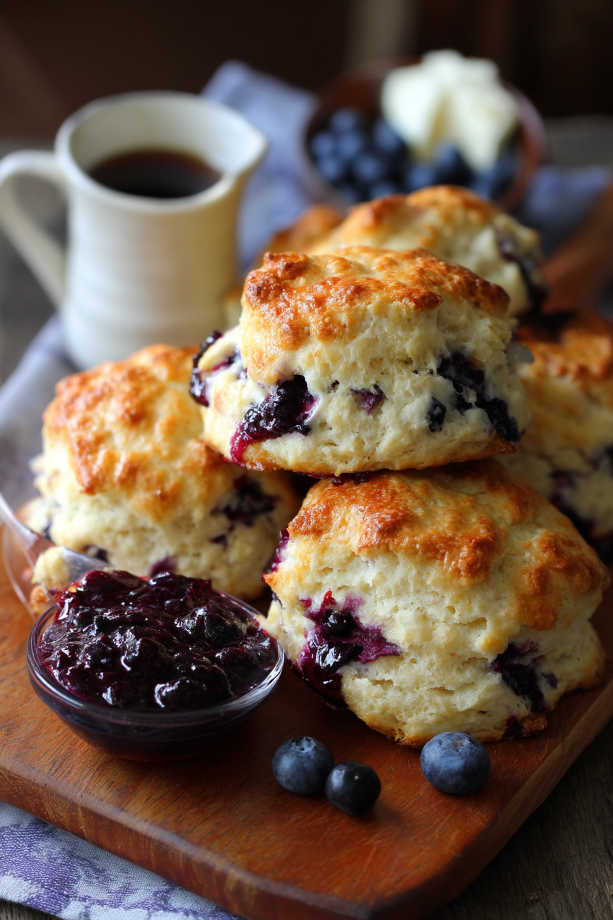 Sweet Blueberry Buttermilk Biscuits