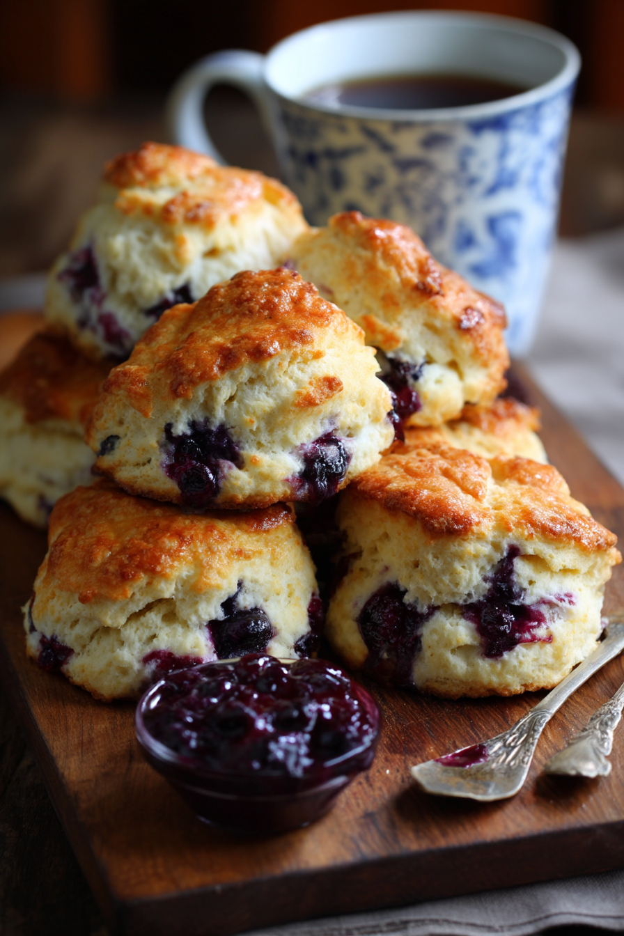 Sweet Blueberry Buttermilk Biscuits