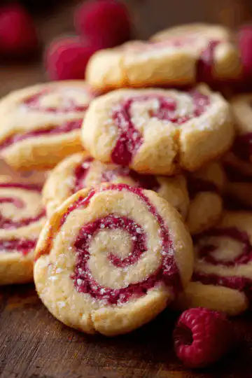 Sweet Raspberry Lemon Swirl Cookies