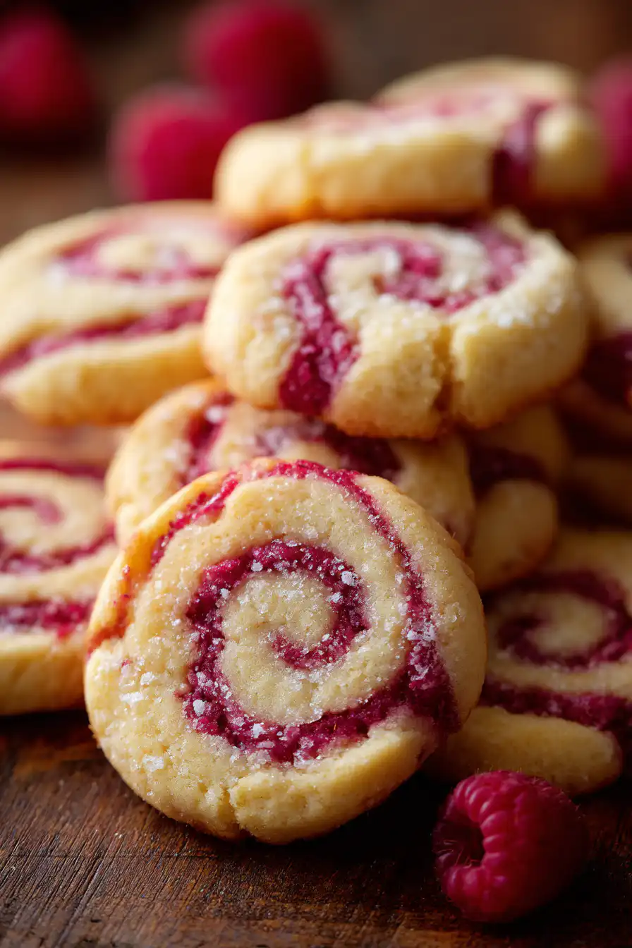 Sweet Raspberry Lemon Swirl Cookies