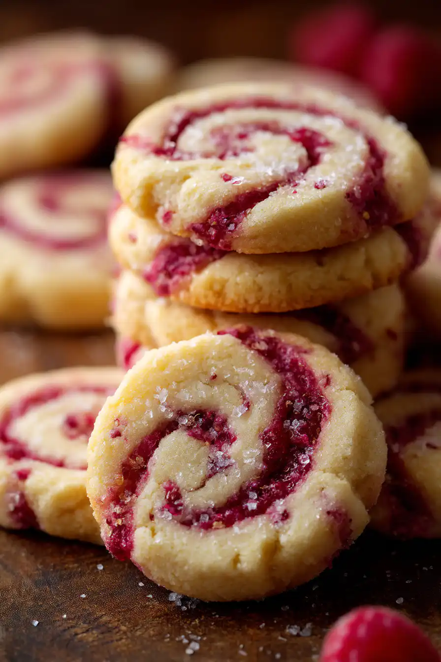 Sweet Raspberry Lemon Swirl Cookies